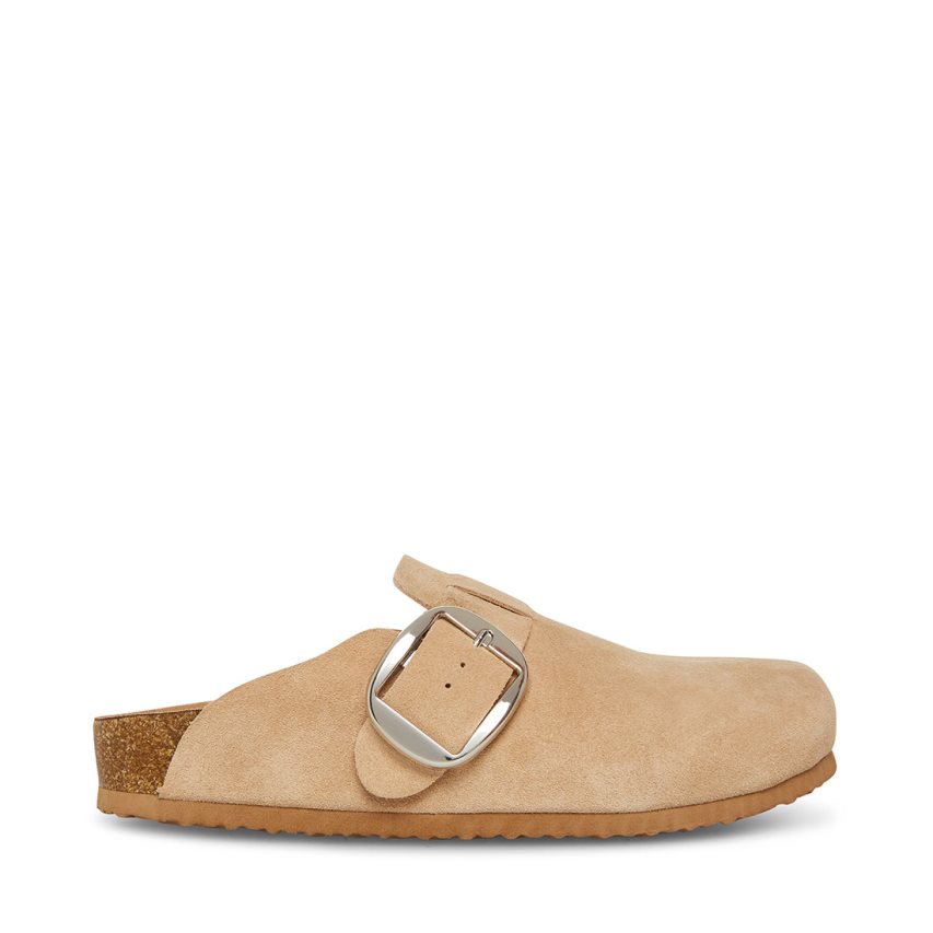 Loafers Steve Madden Social Gamuza Mujer Beige | ES UMS210